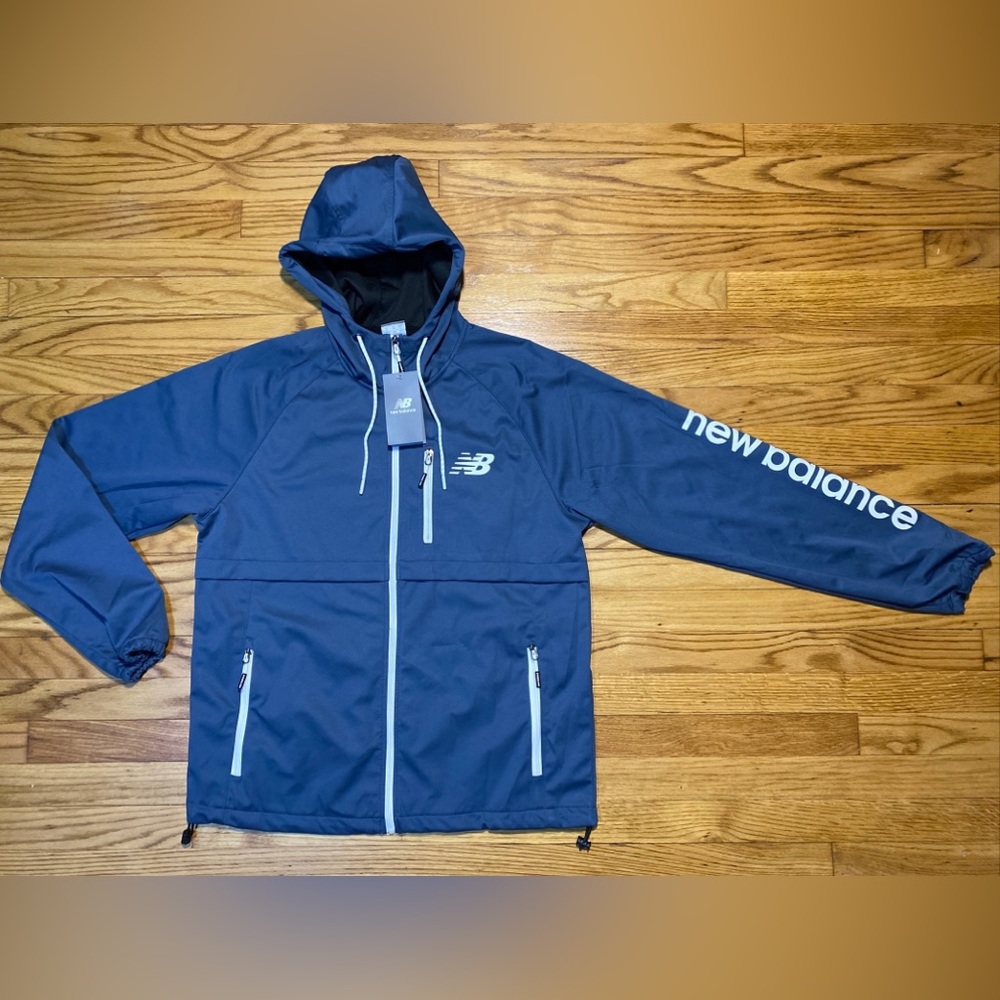 NEW BALANCE All Motion Full Zip Hoodie Jacket Men’s Sz Blue New!